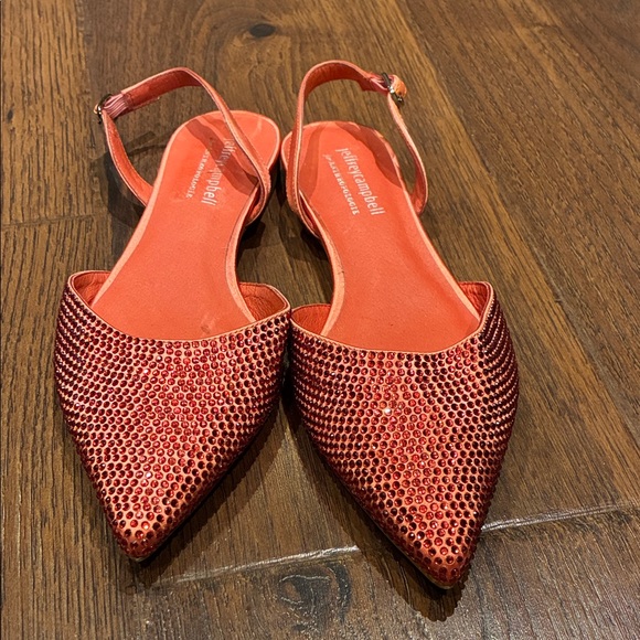 Jeffrey Campbell Shoes - Jeffrey Campbell Red Rhinestone Flats
